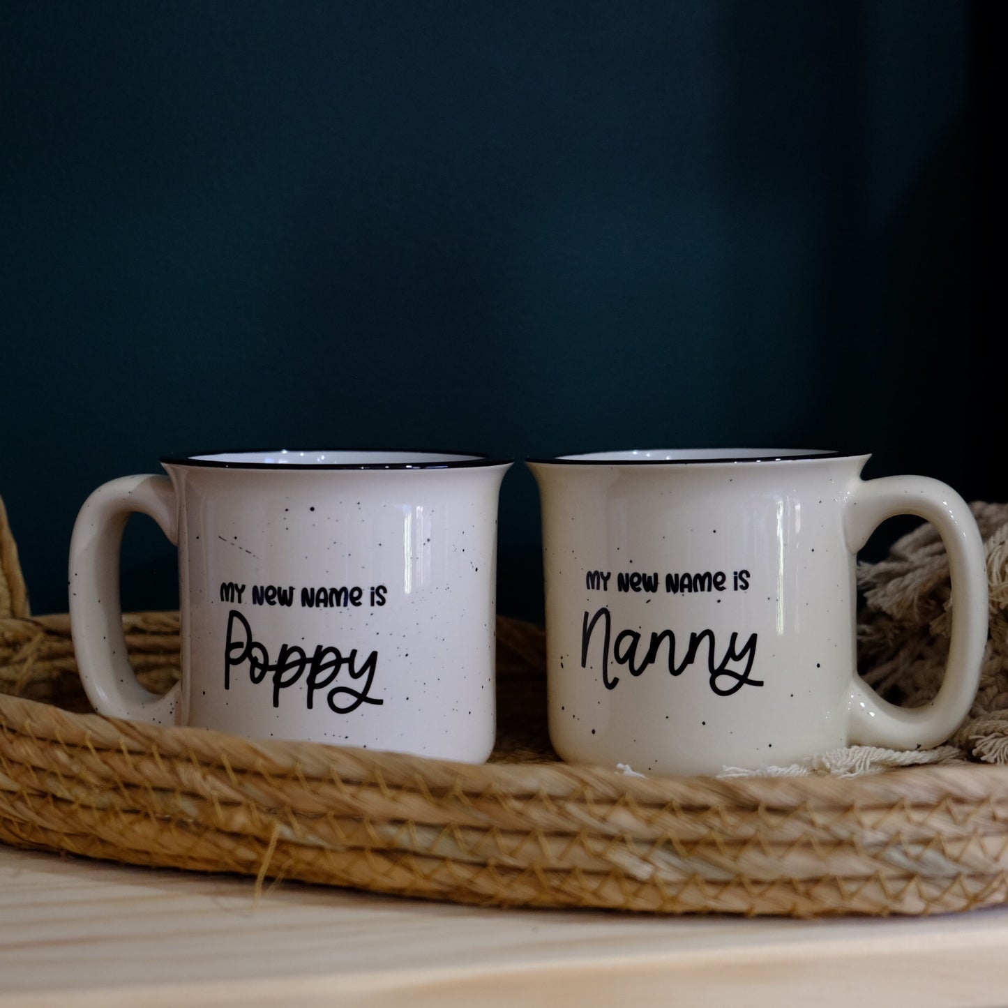 Ceramic speckled mug 400ml - My new name is....