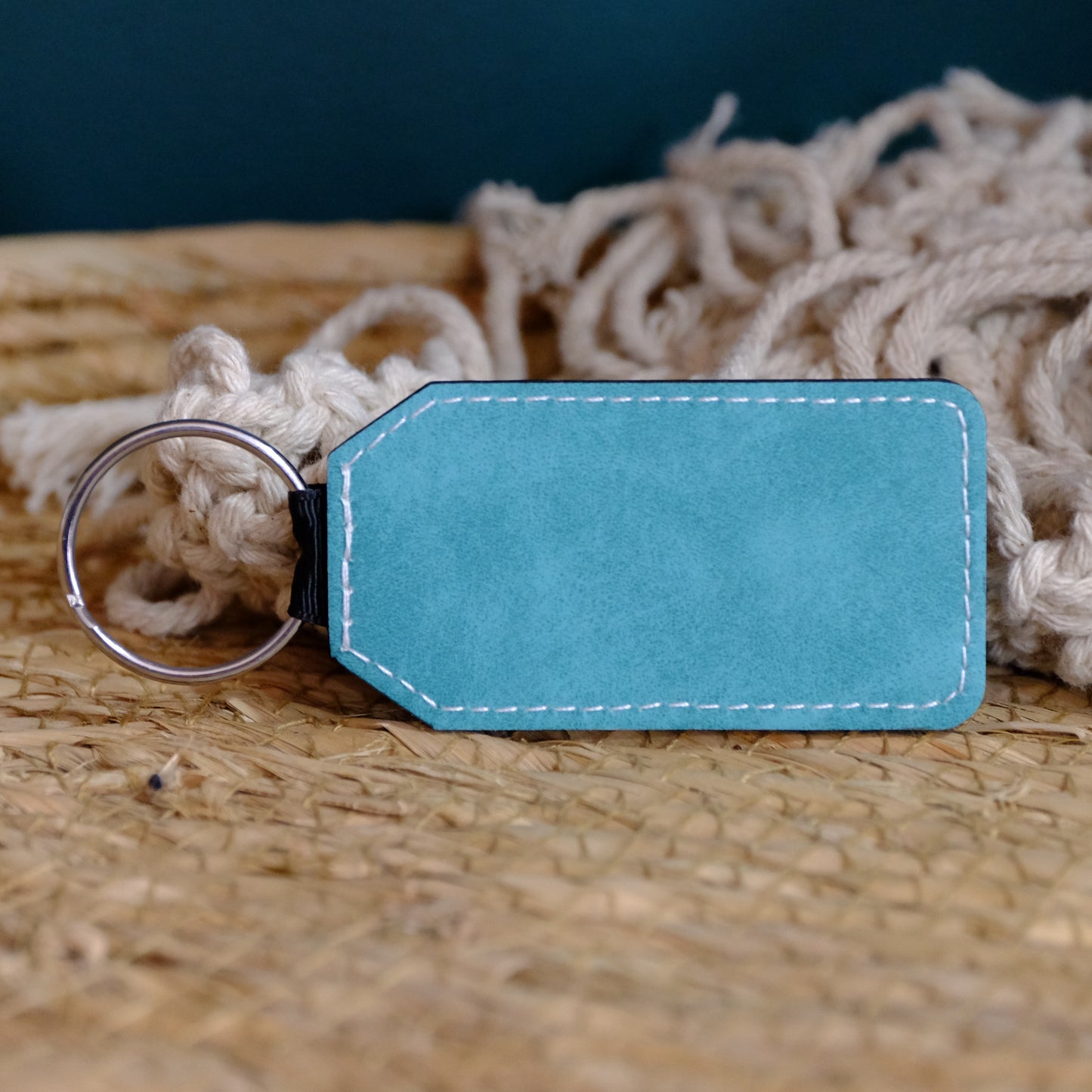 Faux Leather Keyring - Dad - est