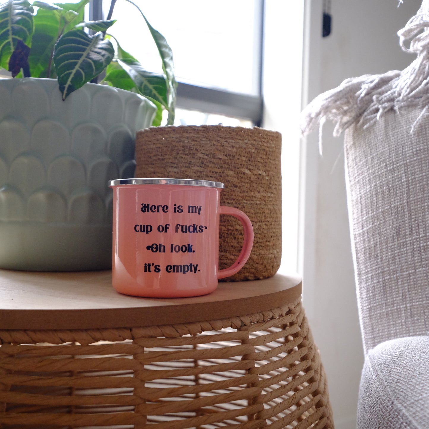 Pastel Matt Enamel Mug 360ml - sweary lovers - choice of design