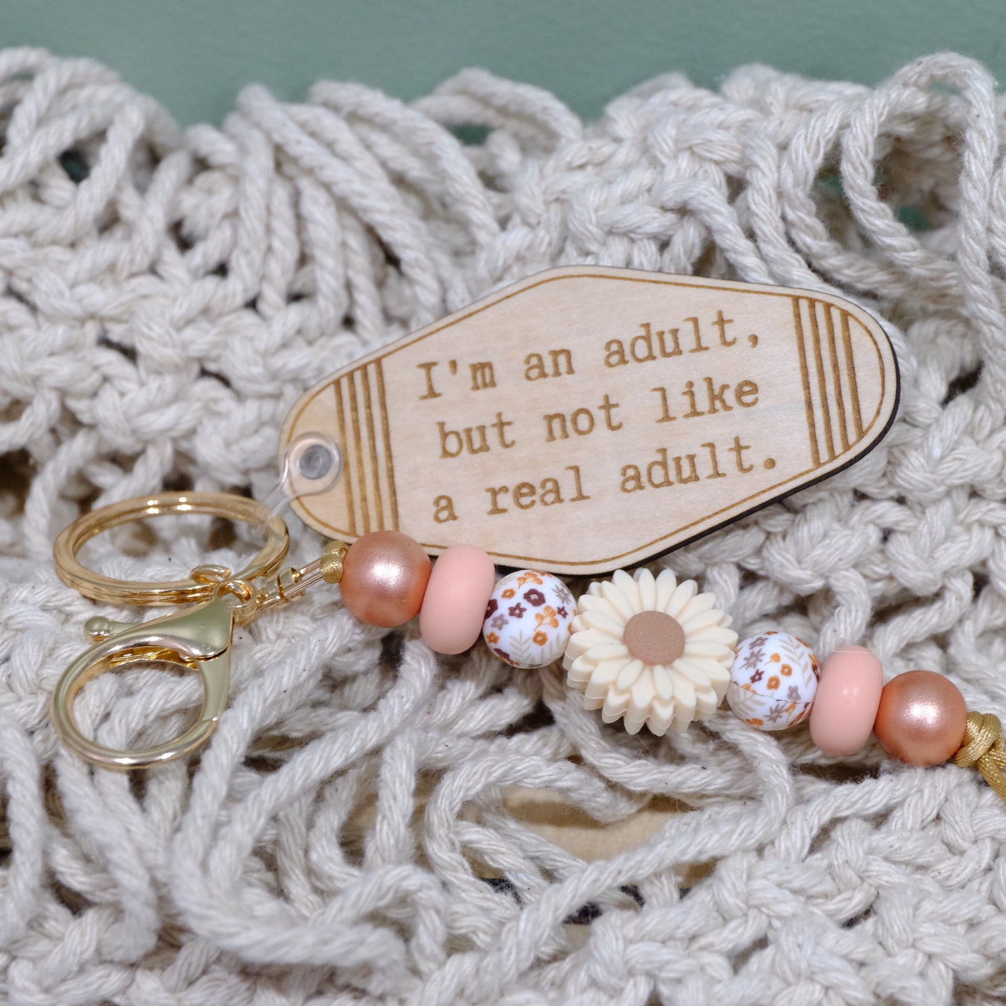 Keyring - Vintage vibes daisy