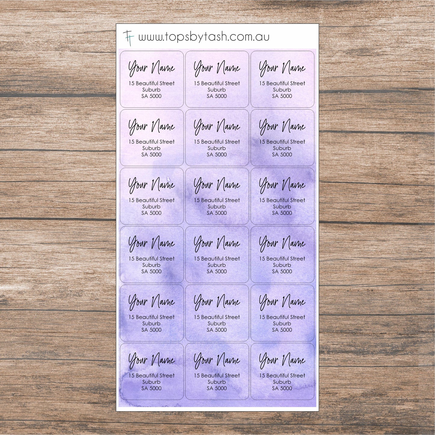 Address label stickers - qty 54 - 36mmx32mm