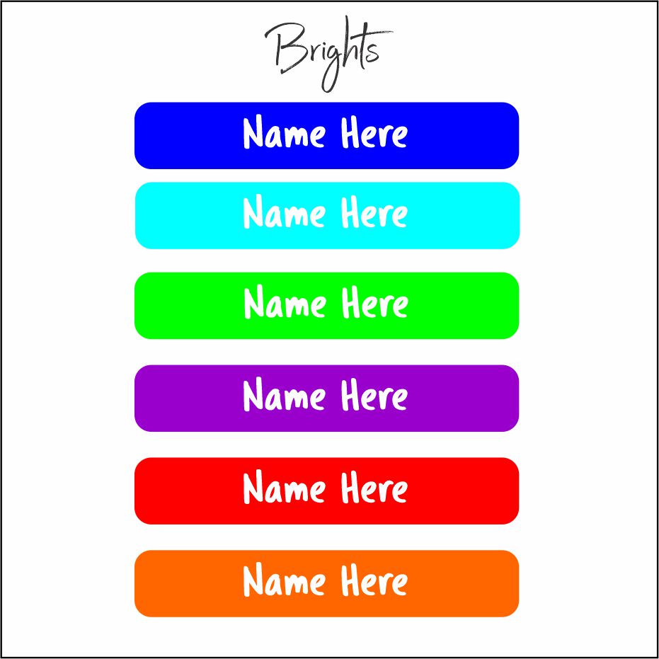Name Label Waterproof Stickers - qty 150 - Skinny Mini 35mmx5mm