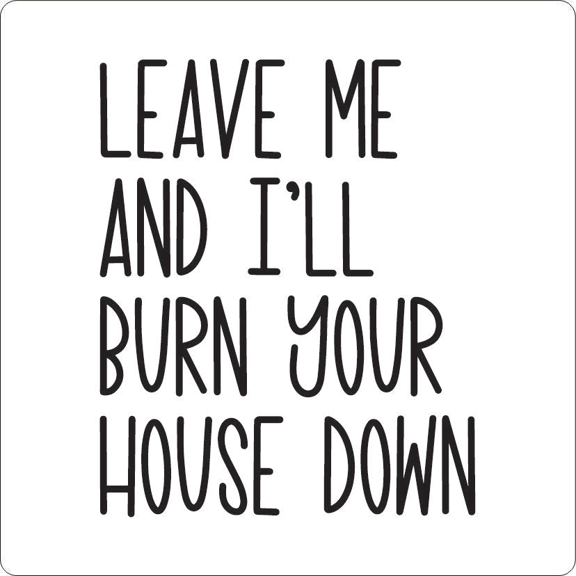 Clear 70mm Sticker - DIY for candles - sweary warning!