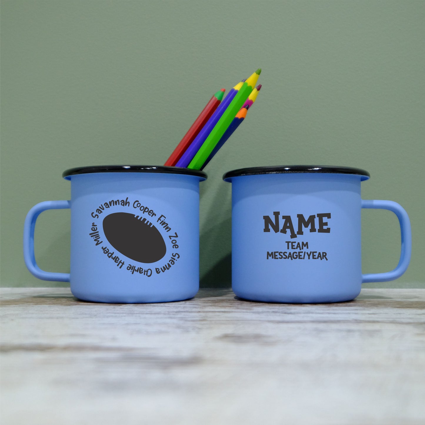 Pastel Matt Enamel Mug 360ml - Personalised Coach mug
