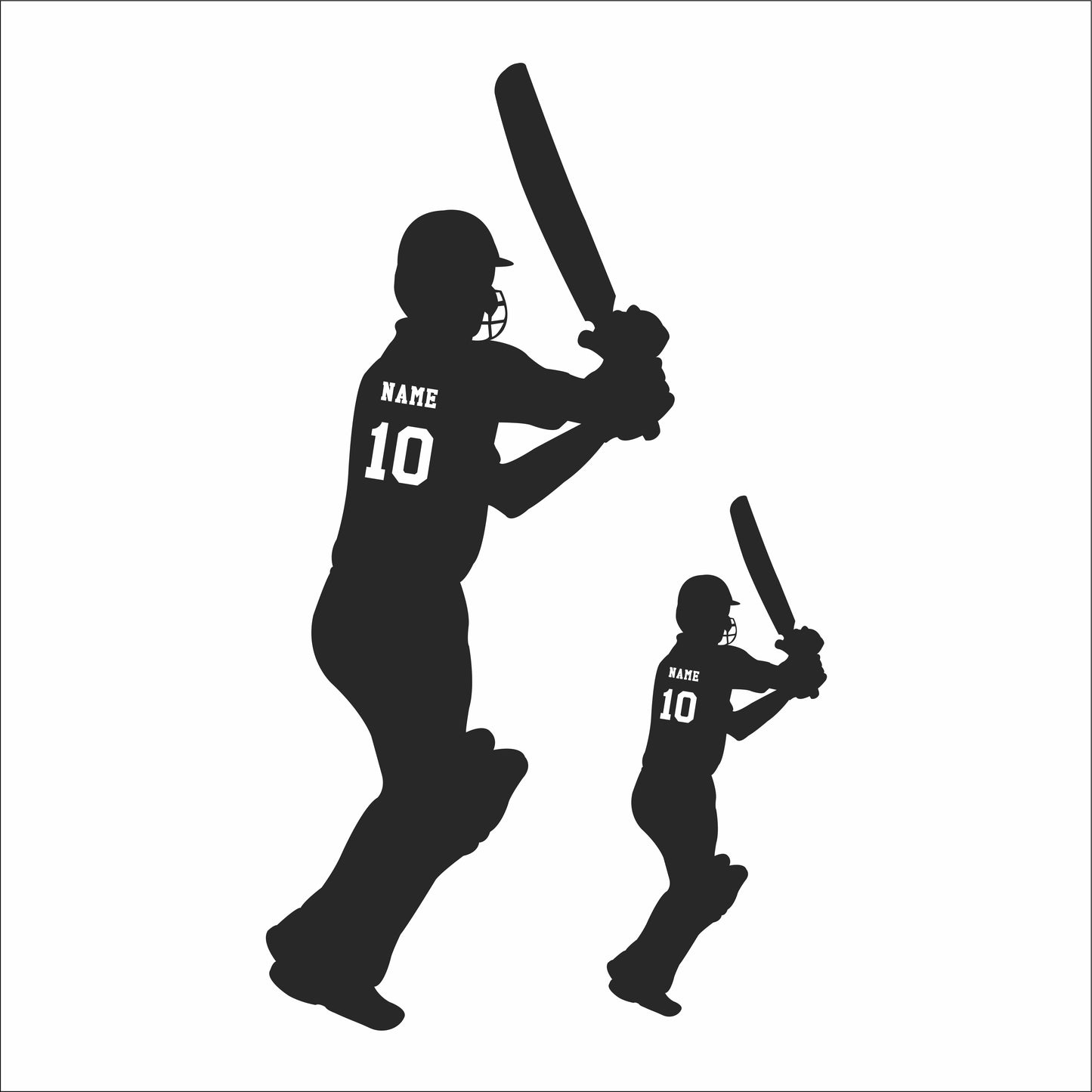 Fabric Wall/Door Personalised Cricket Decal