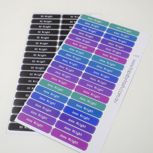 Name Label Waterproof Stickers - qty 108 - Small 46mmx8mm