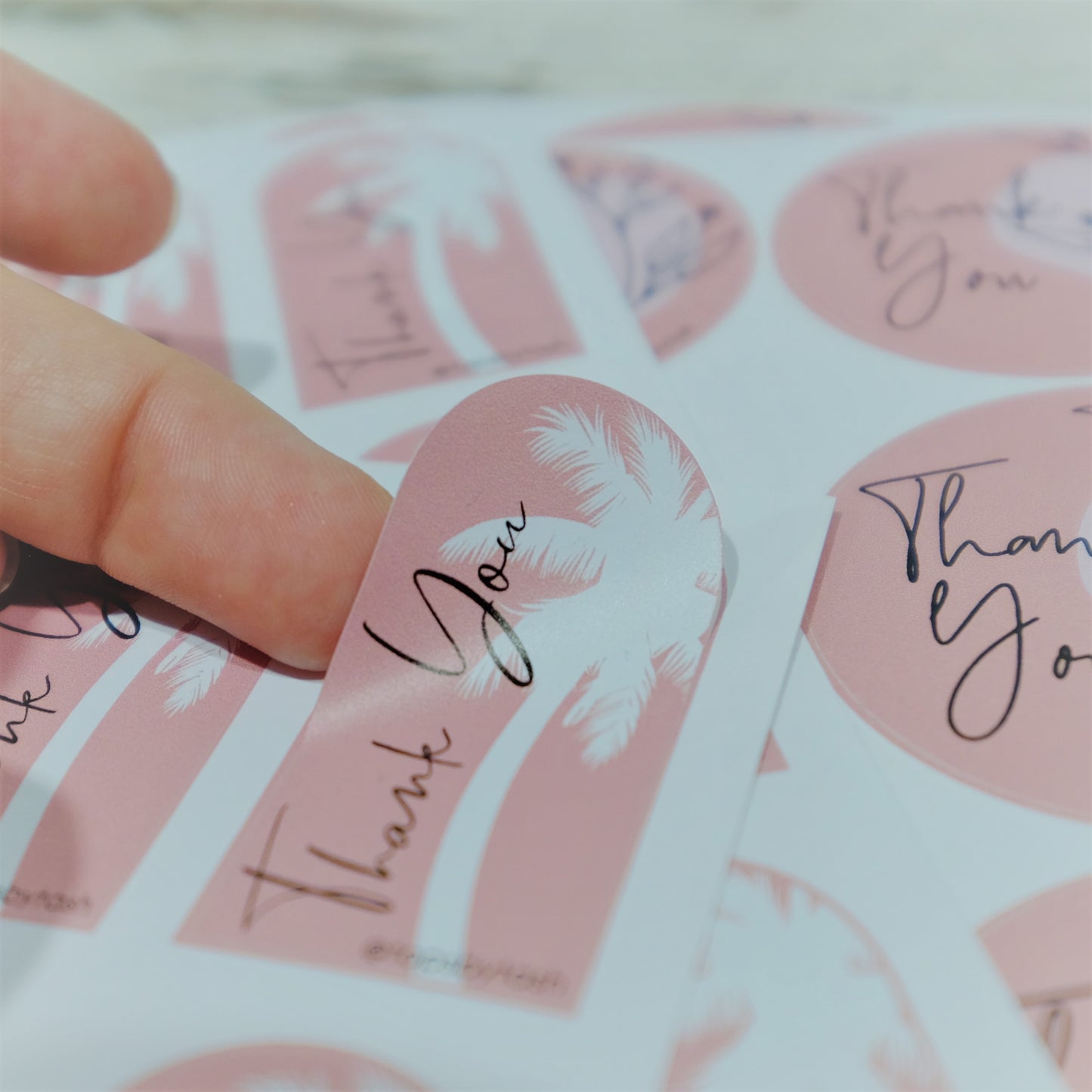 Thank you label stickers - 50mm