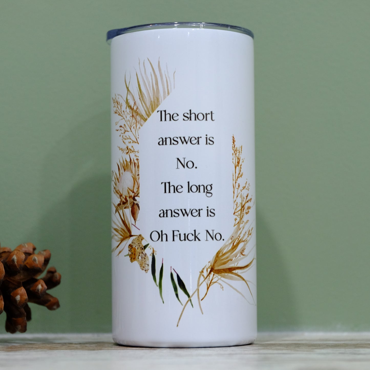 Stainless tumbler with slide lid - INSULATED - 15oz - Boho Short answer is no