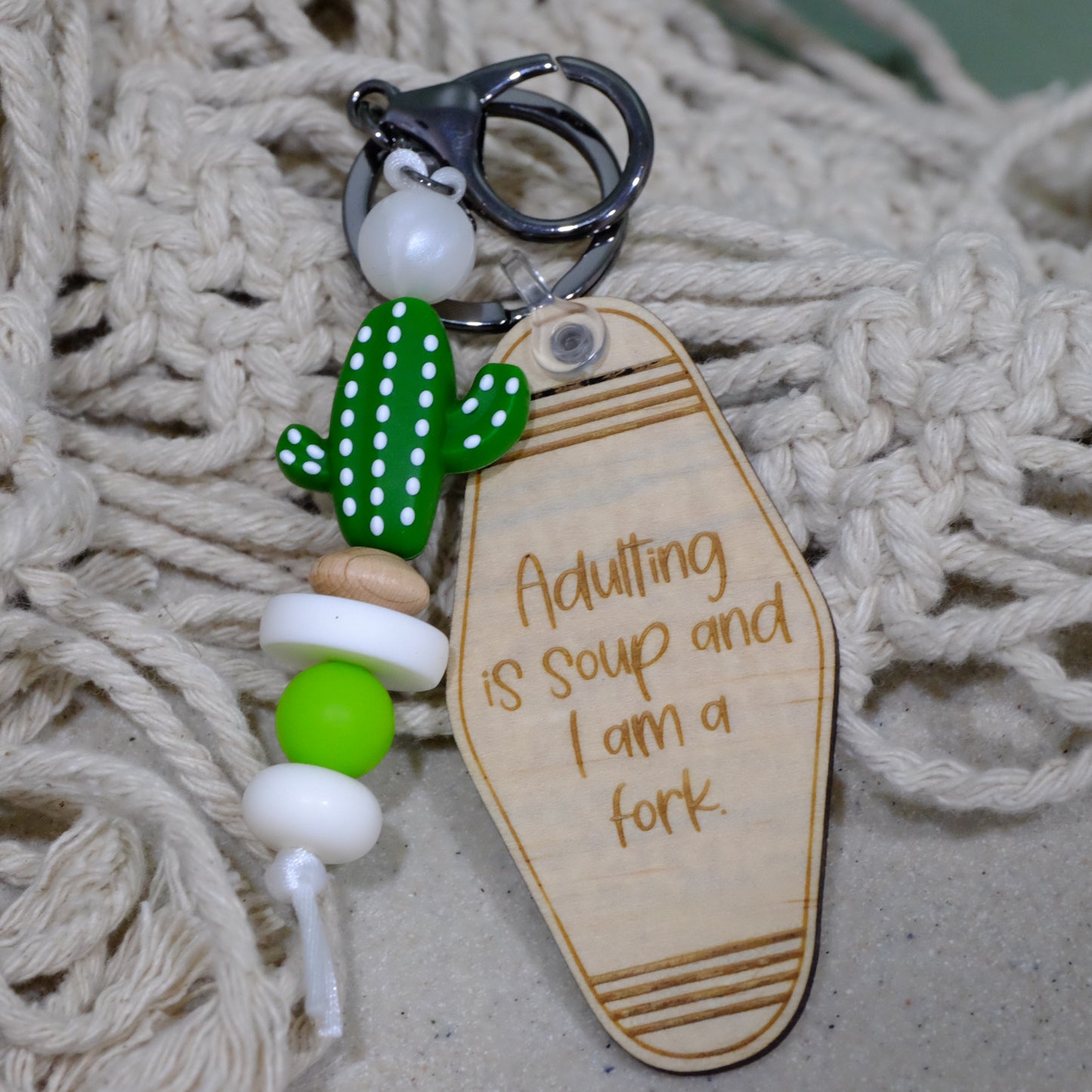 Keyring - Green Cactus
