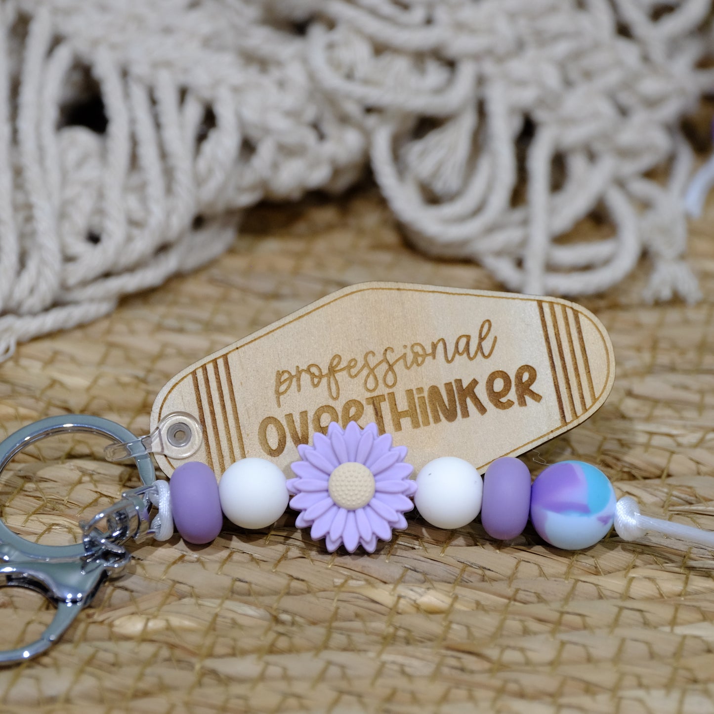 Keyring - Lavender Daisy