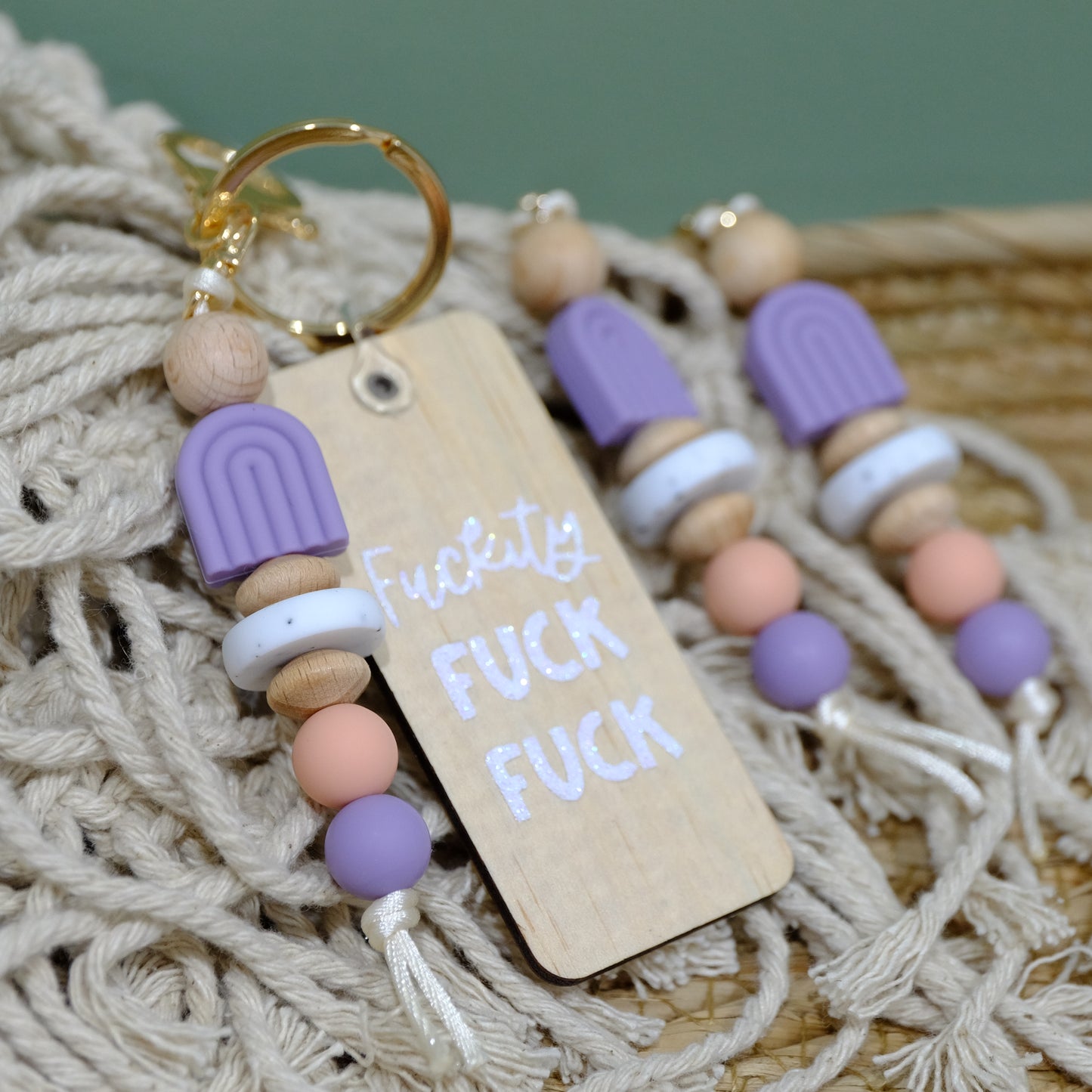 Keyring - Lilac Arch rainbow