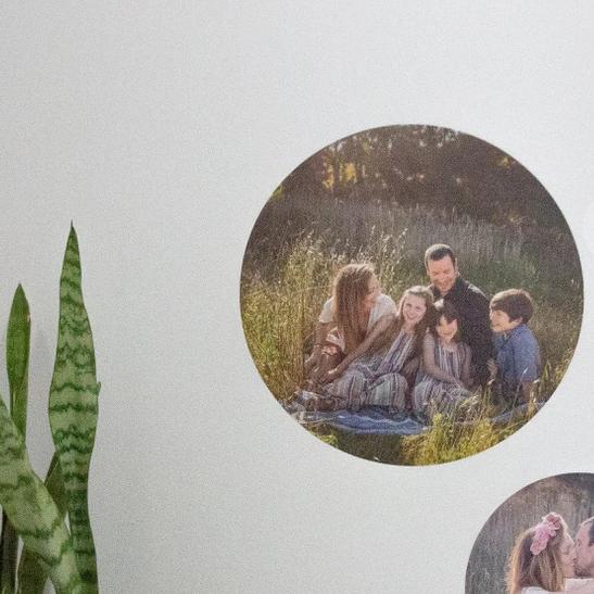 Fabric Photo Wall Decals - 20cm Round
