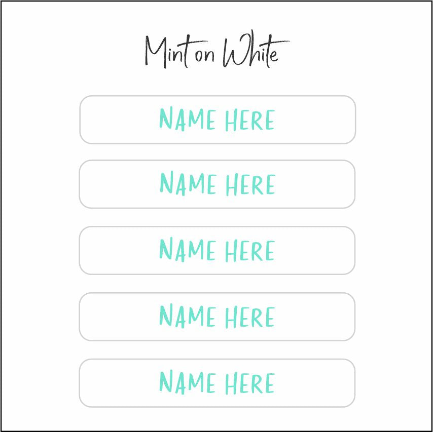 Name Label Waterproof Stickers - qty 150 - Skinny Mini 35mmx5mm