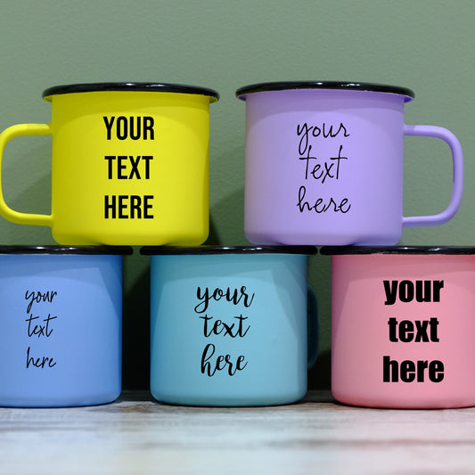 Pastel Matt Enamel Mug 360ml - Custom