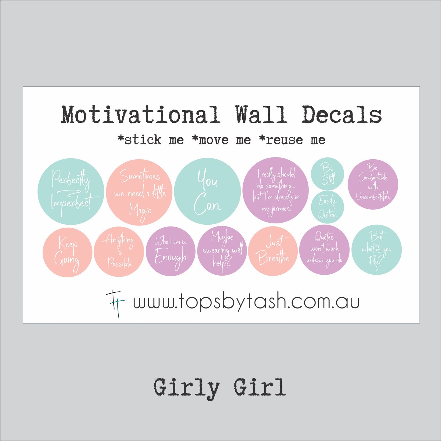 Motivational Wall Decals - Perfectly Imperfect