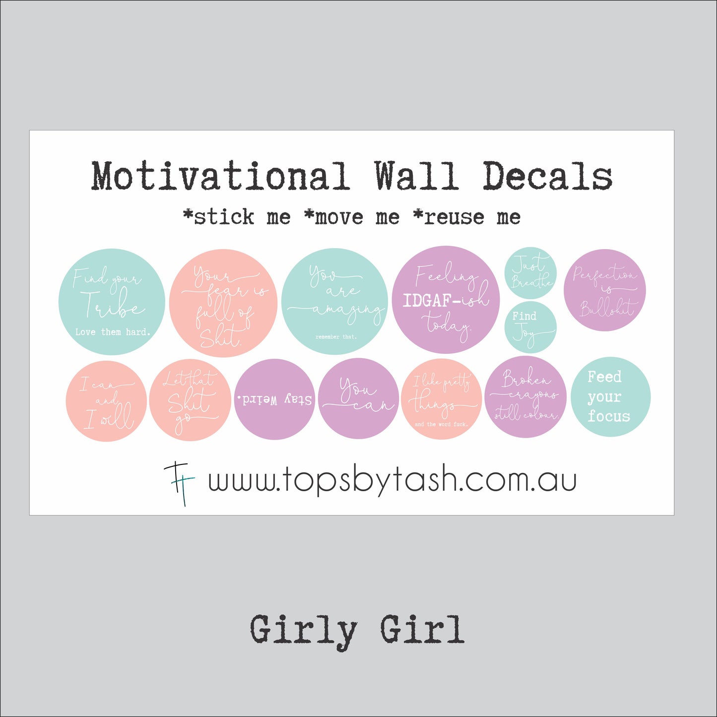 Motivational Wall Decals - Sweary- a couple of f bombs...