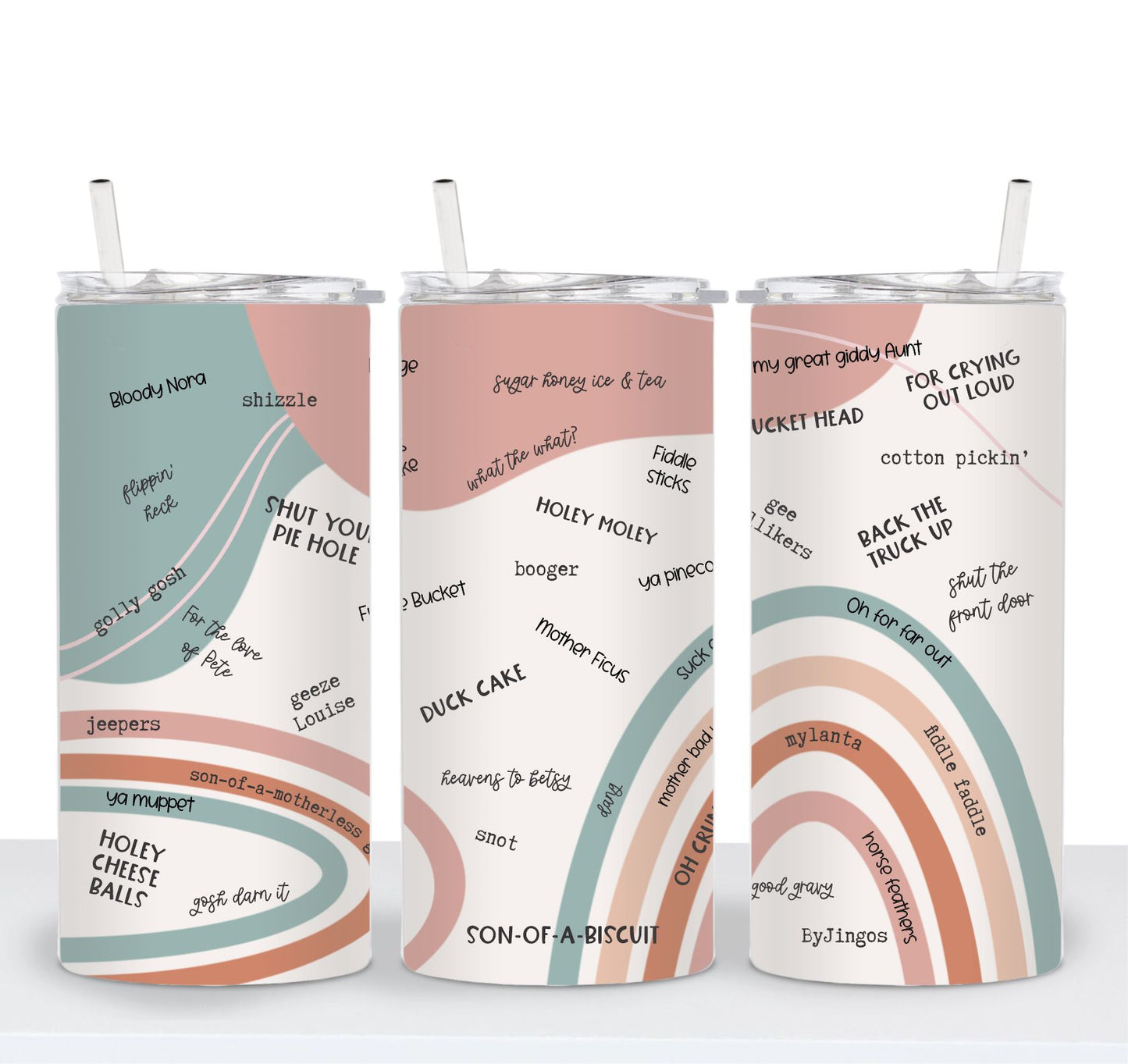 Stainless tumbler with slide lid - INSULATED - 15oz - mild non sweary