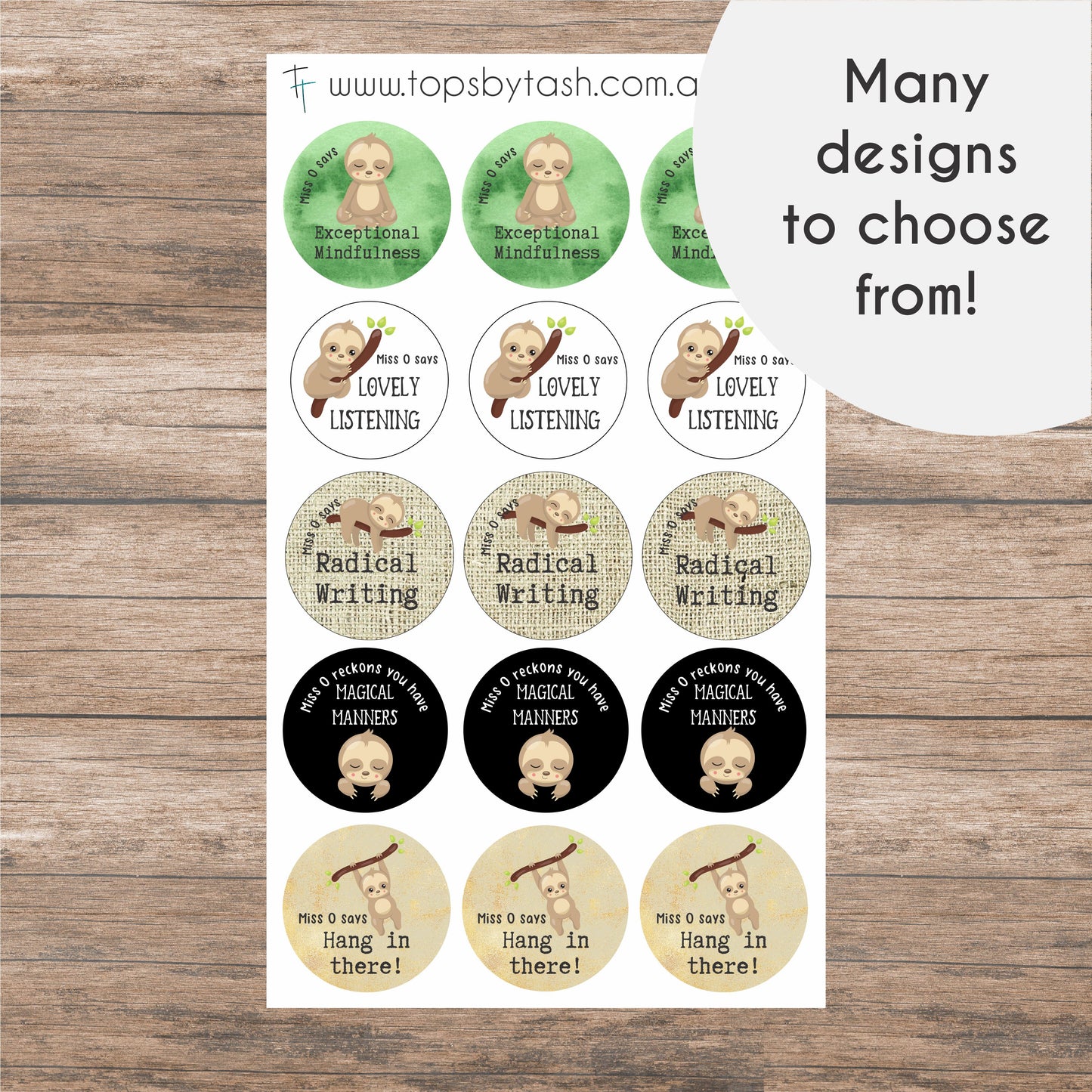 Personalised Teacher Stickers - Reward Stickers for the kiddlets