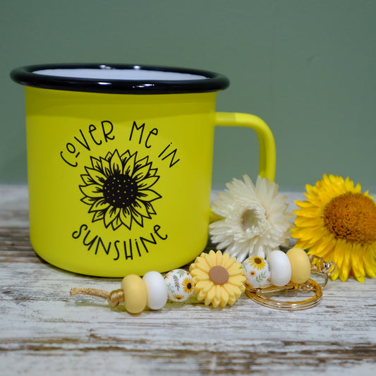 Pastel Matt Enamel Mug 360ml - Cover me in sunshine