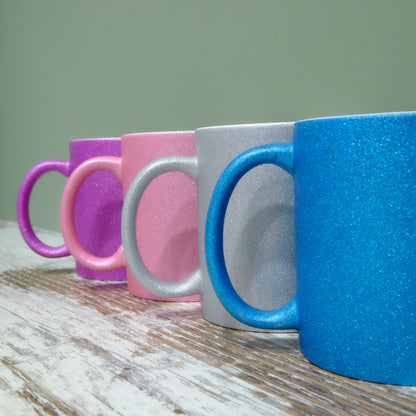Ceramic Glitter mug 325ml - Choice of sparkly designs