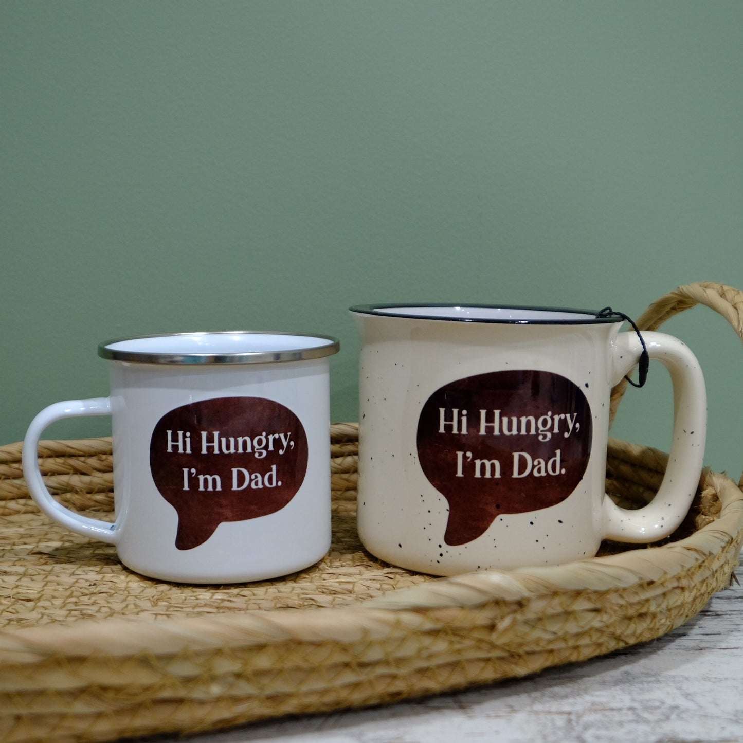 Enamel or ceramic Mug - Hi hungry I'm Dad
