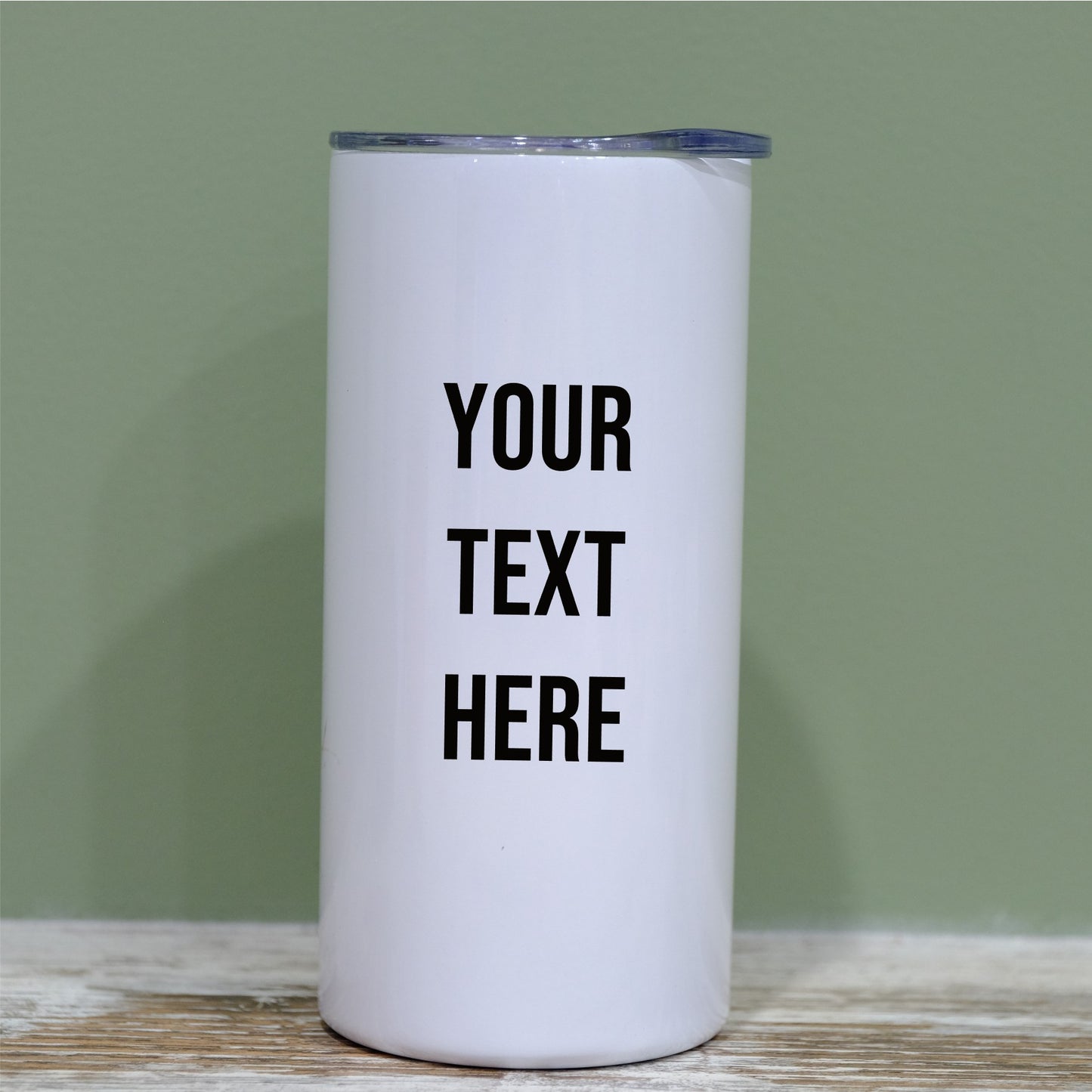 Stainless tumbler with slide lid - INSULATED - 15oz - Custom text