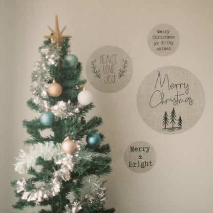 Christmas Wall Decals - set of 4