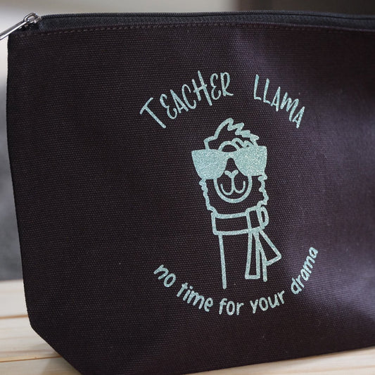 Pencil case / Make up bag - Teacher Llama