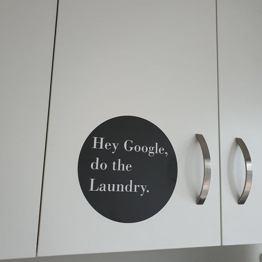 Hey Google, do the laundry. Movable wall decal