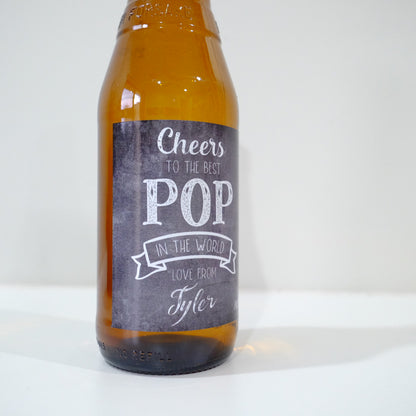 Beer bottle labels - Cheers to the best Dad