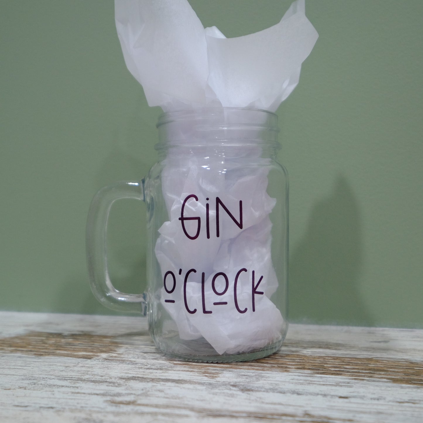 Mason Jar mug - 350ml - Gin o'clock