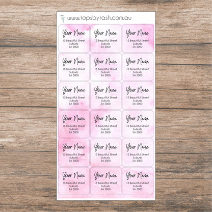 Address label stickers - qty 54 - 36mmx32mm