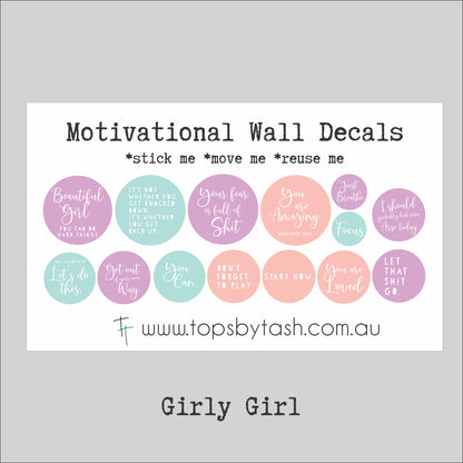 Motivational Wall Decals - Beautiful Girl - Little bit sweary