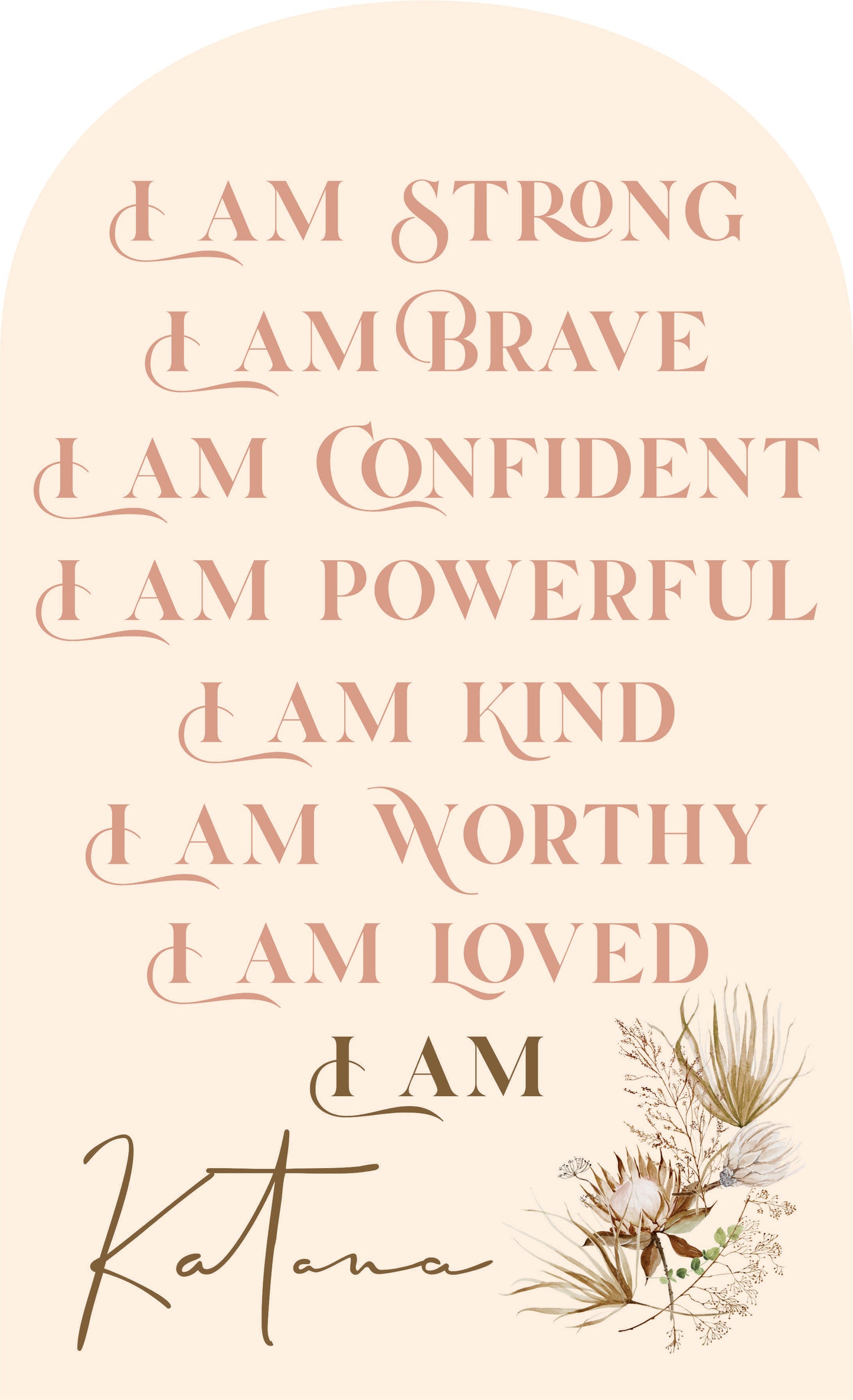 Boho Theme Affirmations and Quotes - Fabric Wall Decal