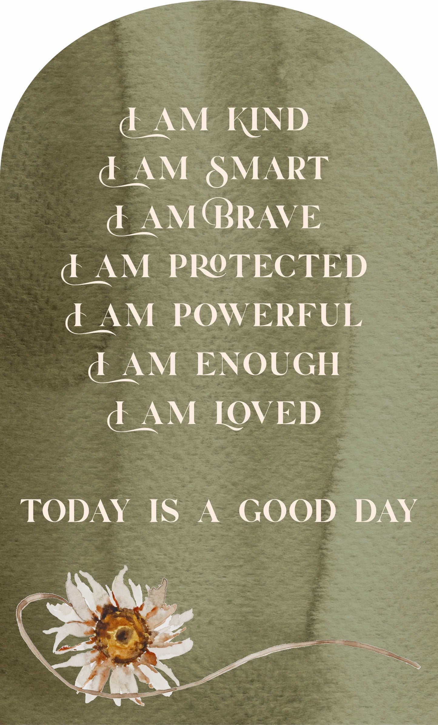 Boho Theme Affirmations and Quotes - Fabric Wall Decal