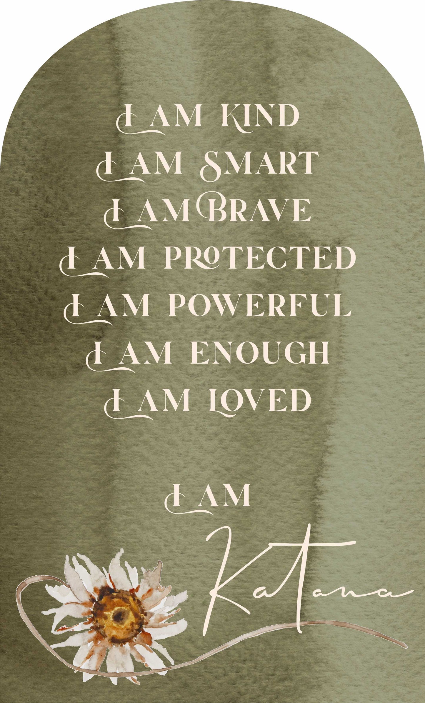 Boho Theme Affirmations and Quotes - Fabric Wall Decal