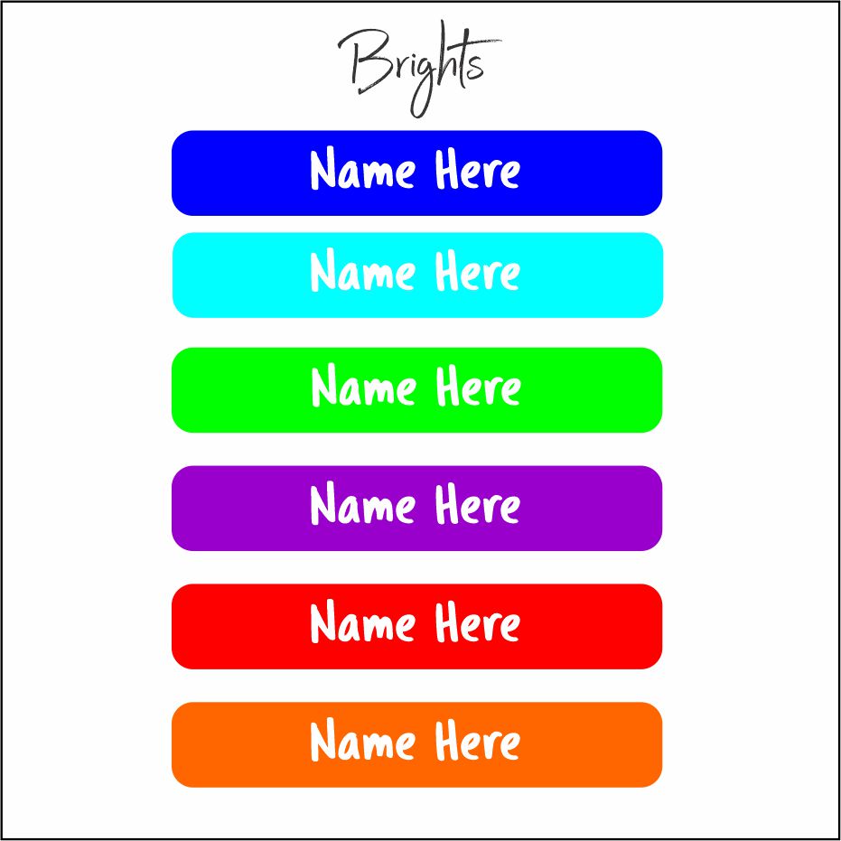 Name Label Waterproof Stickers - qty 108 - Small 46mmx8mm