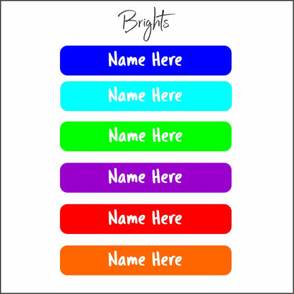 Name Label Waterproof Stickers - qty 102 - Mixed size pack