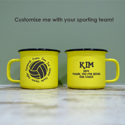 Pastel Matt Enamel Mug 360ml - Personalised Coach mug