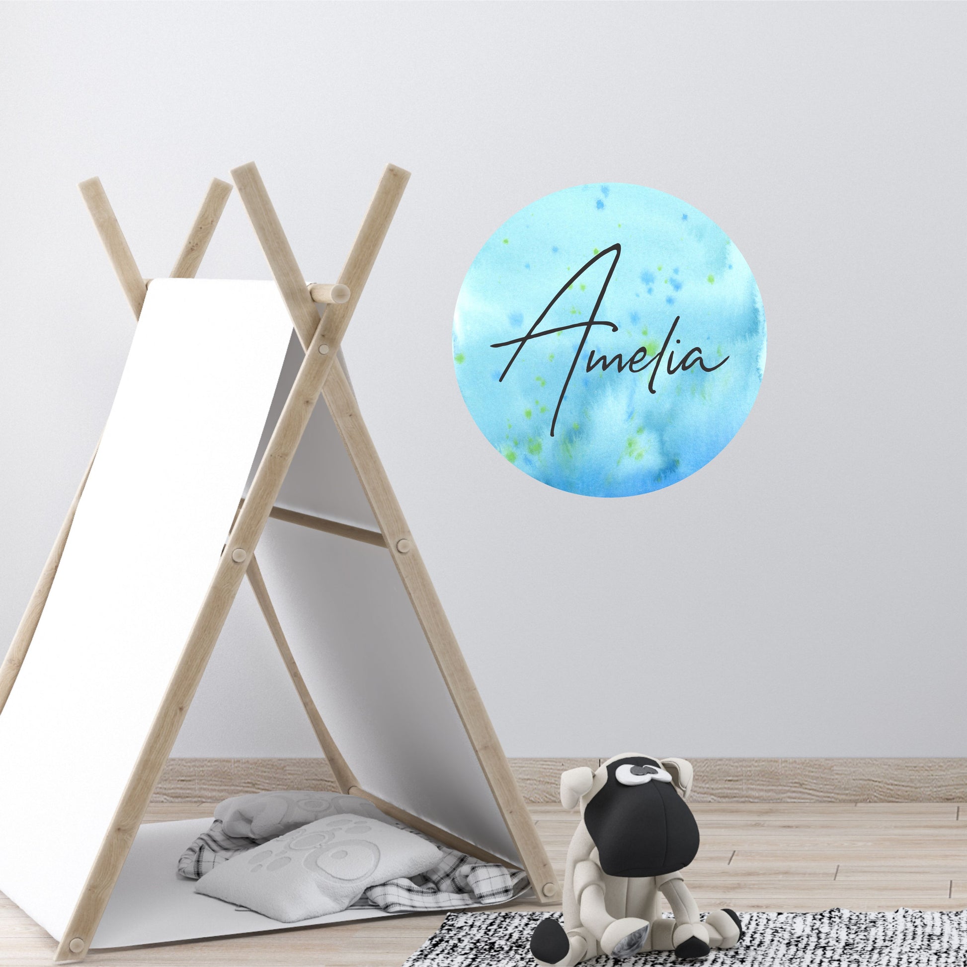 Kids room name sticker wall decal plaque