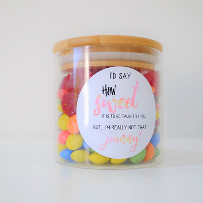 Teacher Stickers - DIY for lolly jars or candles