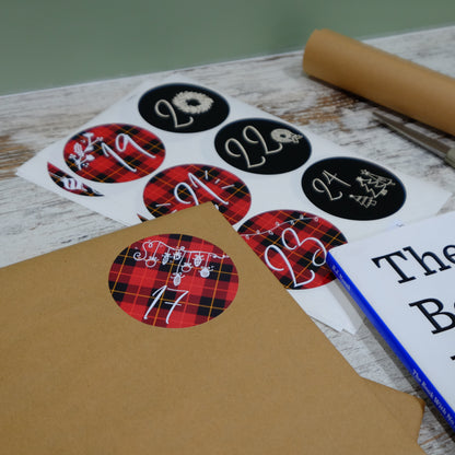 Christmas DIY advent calendar label stickers