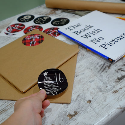 Christmas DIY advent calendar label stickers