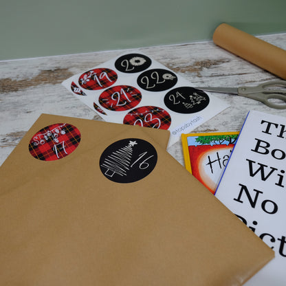 Christmas DIY advent calendar label stickers