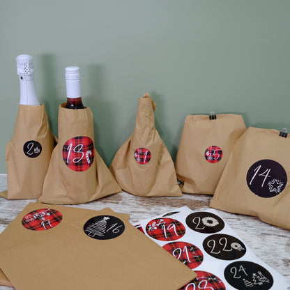 Christmas DIY advent calendar label stickers