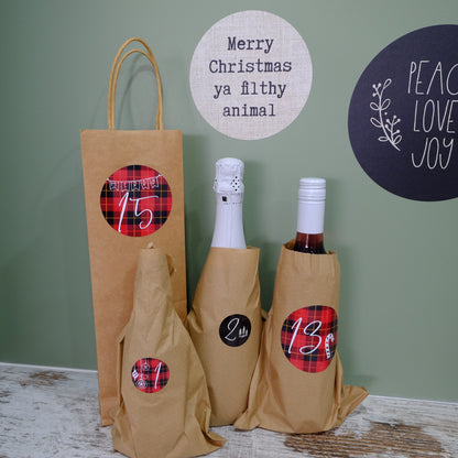 Christmas DIY advent calendar label stickers