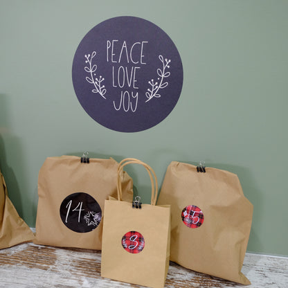 Christmas DIY advent calendar label stickers