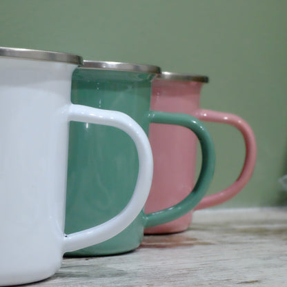 Pastel Matt Enamel Mug 360ml - Personalised Mandala