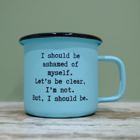Pastel Matt Enamel Mug 360ml - I should be ashamed of myself