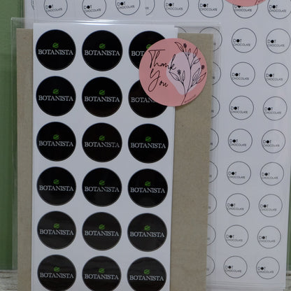 Round logo label stickers - circles